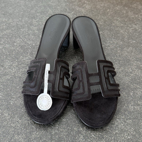 Hermès oasis sandali noir - hermès,