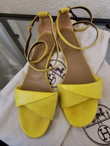Sandali hermès pelle - pelle, gialla